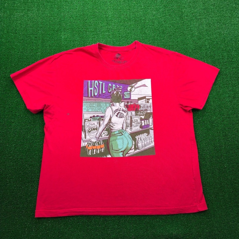 Hustle Gang Tshirt Mens 2XL Red Convenience Store Graphic Tee T.I. Streetwear